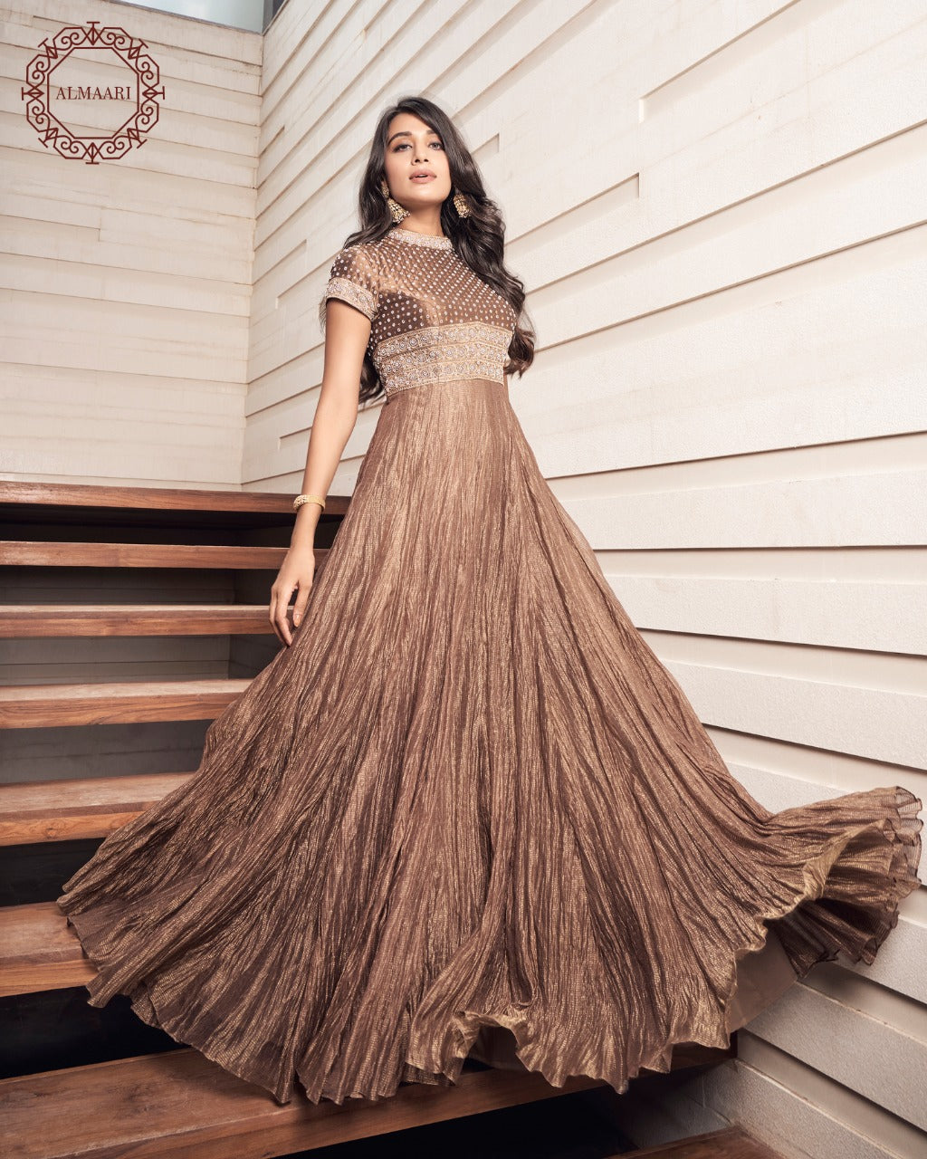Flared Brown Gown