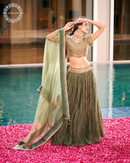 Olive Green Lehenga