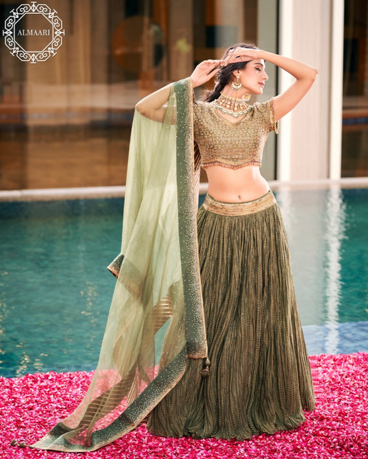 Olive Green Lehenga